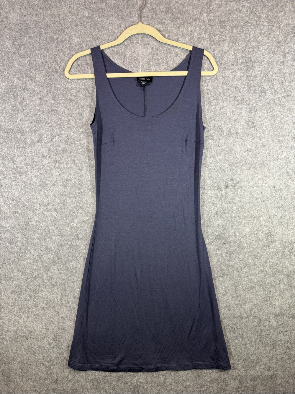 Ronen Chen Dress - Womens 0 - Blue Tank Beach Pool Luxury Minimalist Coastal